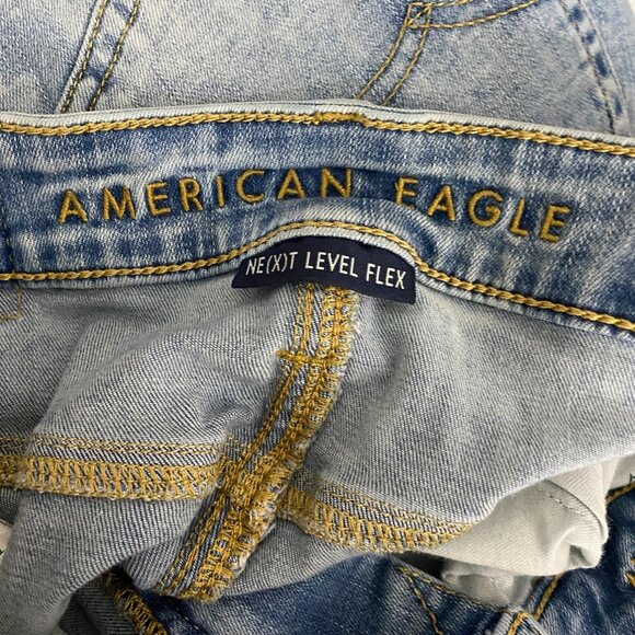 American Eagle Jeans Mens Whiskered Destroyed Skinny Next Level Flex 28 X 32 - Picture 9 of 9